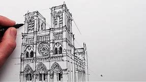 How to Draw Notre Dame Cathedral: Buildings in Perspective