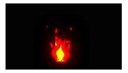 fire flame burning Animation Transparent background Vector