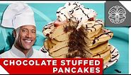 …What The Rock is Cooking: Chocolate Stuffed Pancakes!