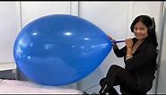 Giant Blue Balloon 🎈 Massive Balloon Blow to Pop (B2P)!!