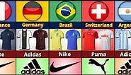 All Teams Kits With Brands FIFA World Cup Qatar 2022 || Nike, Adidas, Puma