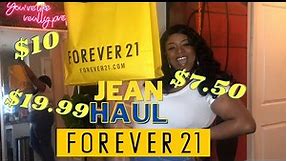 Forever 21 plus size haul 2021 | Jean Try-on haul | Size 1x/14/16