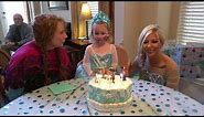 Elsa and Anna sing Happy Birthday to Evalyn