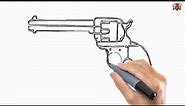 How to Draw a Gun Easy Drawing Step By Step Tutorials for Kids - UCIDraw