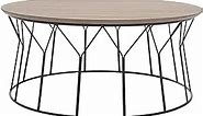 Safavieh Home Collection Deion Retro Mid-Century Light Oak and Black Wood Coffee Table