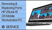 Removing & replacing parts for HP ZBook 15 G5 Mobile | HP Computer Service