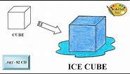 HOW TO DRAW ICE CUBE FROM CUBE // ART - 82 CD