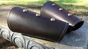 Making Leather Armor - Roman Bracers
