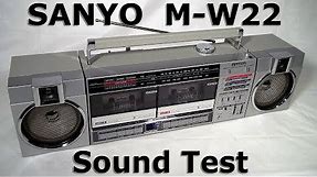 80's SANYO M-W22 Boombox Sound Test