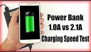 Power Bank 1.0A vs 2.1A - Charging Speed Test