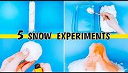 5 Snow experiments for kids | Winter science experiments for preschoolers