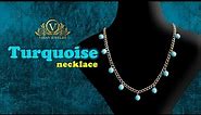 jewelry: turquoise necklace - How to make a necklace with beads