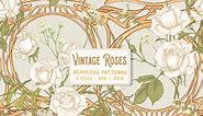 Vintage Roses Seamless Patterns