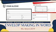 How to make Envelope in Microsoft word 2019 | Envelope Design in Ms. word