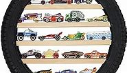 Model Car Display Case Stand - Toy Cars Organizer Wall Display Tire Shelf Cabinet - Holds Up to 18 Diecast 1/64 Car Collectibles - Compatible with Hot Wheels Matchbox - Wheel Diameter 16 Inch