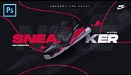 Nike Sneakers Shoe Poster Design in Photoshop - हिंदी