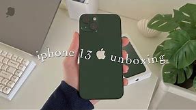 🌿 iphone 13 green (256gb) aesthetic unboxing & accessories