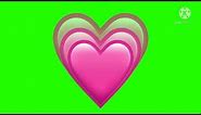 Growing Heart Emoji Animation Green Screen