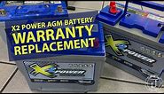 X2 Power AGM Battery Replacement Warranty