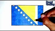 How to Draw The Flag of Bosnia and Herzegovina