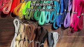 How to make a Pura Vida style bracelet!! 💗💗 #waxstringbracelets #puravida #foryoupage #hotgirsummer #vscosummer #aesthetic #foryouvscogirls #viral #preppy #fyp #bracelets