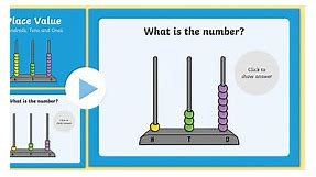 Place Value Abacus Activity Hundreds, Tens and Ones