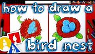 How To Draw A Bird's Nest With Eggs