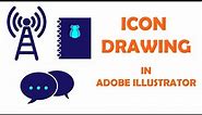 Learn How To Draw Communication Icons / Symbols In Adobe Illustrator CC | Knack Graphics |
