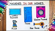 machines drawing|electrical appliances drawing|How to draw electric appliances