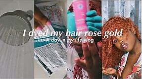 Rose gold hair at home | in depth process for natural hair