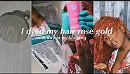 Rose gold hair at home | in depth process for natural hair