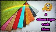 5 Easy glitter paper craft ideas | glitter foam sheet craft ideas | DIY Wall decor | artmypassion