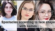Spectacles according to face shape with names||Glasses according to face shape||THE TRENDY GIRL