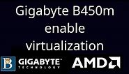 AMD B450m Gigabyte Virtualization - Enable virtualization in AMD Bios