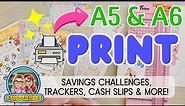 How to Print Savings Challenges, Trackers - Full Size, A5 & A6
