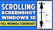 How To Take Scrolling Screenshot In Windows 10 - Full Webpage Screenshot