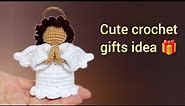 DIY angel amigurumi. Crochet keychain, crochet angel tutorial, gift idea, keychain or toy, pattern