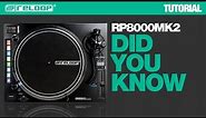 Reloop RP-8000 MK2 Turntable Instrument - Did You Know? (Tutorial)