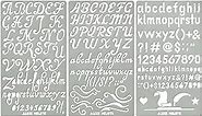 Aleks Melnyk No.34 Metal Stencils, Pyrography, Wood Burning kit 3 PCS Templates, Letters Stencils for Engraving Wood and Patterns, Alphabet and Number, Lettering, Letting, Bullet Journaling