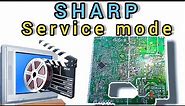 sharp crt tv service mode
