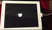 Ipad in low battery and apple logo endless loop