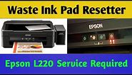 Epson L220 Reset - How to reset waste ink pad | 2024