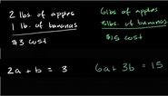 Systems of equations number of solutions: fruit prices (1 of 2)