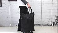 VOOWO Rolling Duffle Bag with Wheels, Expandable Foldable Duffel Bag with Wheels for Travel, Rolling Luggage Carry on Duffel Bag, Wheeled Travel Duffle Bag, Large Weekend Bag for Women & Men (Pink)