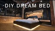 DIY Dream Bed || Modern Bedroom Renovation for my Loft || Woodworking & LED Lighting