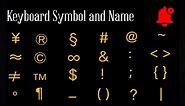 Name of All Keyboard Symbol | computer and mobile User must know about it | Mobile Symbol Name | 💫
