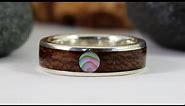 Making A Sterling Silver and Wood Ring With Abalone Inlay