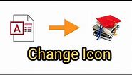 Microsoft Access How to Icon Change to Custom Icon change