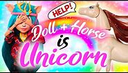 Making Dollightful Inspired Rainbow Unicorn doll / /Monster High Doll Repaint by Poppen Atelier
