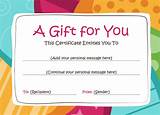 Photos of Template For Gift Certificate Free Download